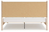 Cadmori Two-tone King Upholstered Panel Bed, Dresser, Mirror and Nightstand from Ashley - Luna Furniture