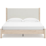 Cadmori Tan/Beige Upholstered Platform Bedroom Set from Ashley - Luna Furniture