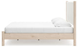 Cadmori Two-tone King Upholstered Panel Bed, Dresser, Mirror and Nightstand from Ashley - Luna Furniture