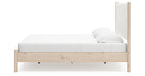 Cadmori Tan/Beige King Upholstered Platform Bed from Ashley - Luna Furniture