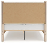 Cadmori Tan/Beige Full Upholstered Platform Bed from Ashley - Luna Furniture