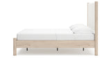 Cadmori Tan/Beige Full Upholstered Platform Bed from Ashley - Luna Furniture