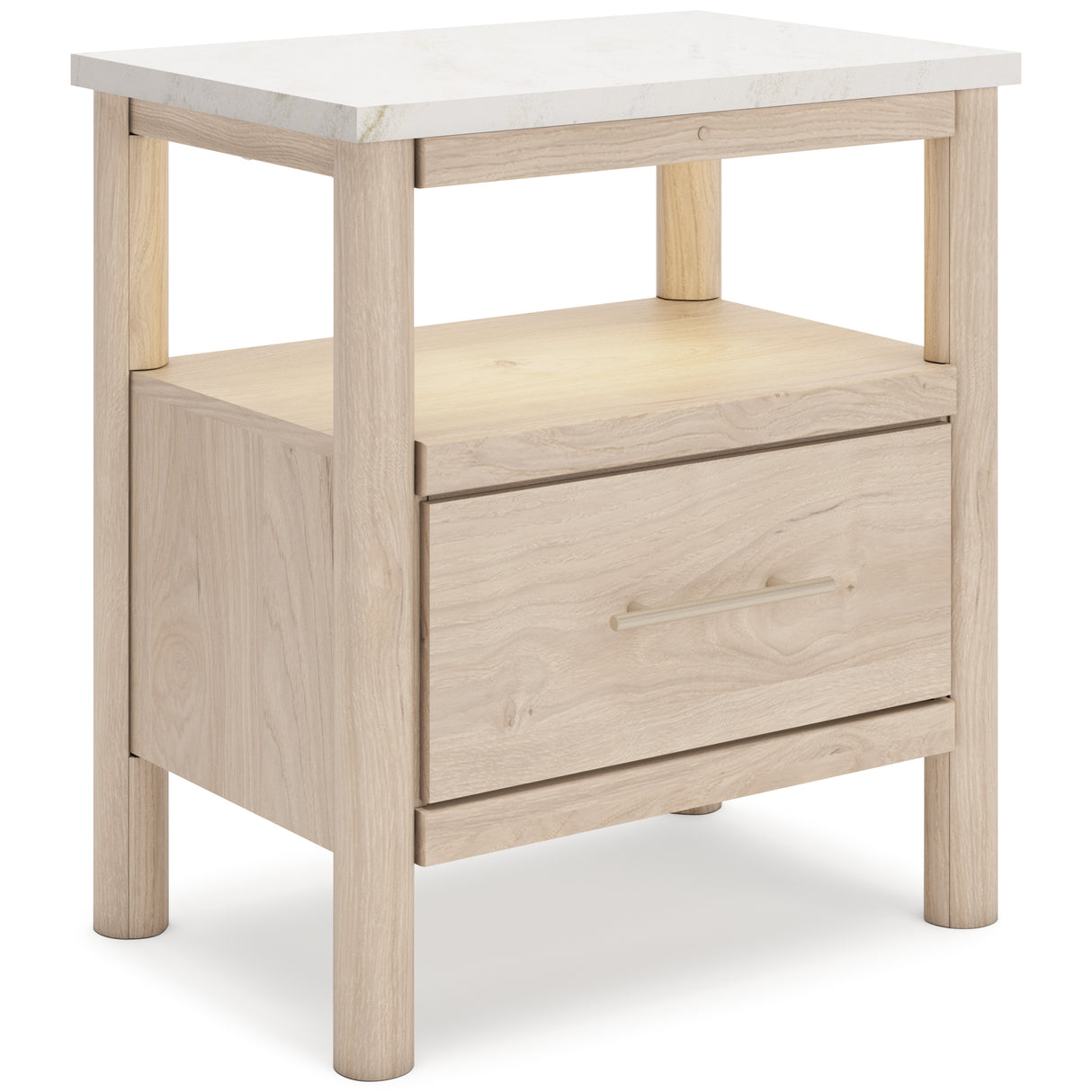 Cadmori Tan/Beige Upholstered Platform Bedroom Set from Ashley - Luna Furniture