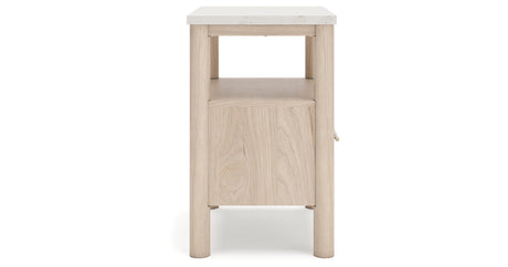 Cadmori Queen Upholstered Panel Bed with Dresser and 2 Nightstands in Two-tone from Ashley - Luna Furniture