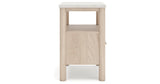 Cadmori Queen Upholstered Panel Bed with 2 Nightstands in Two-tone from Ashley - Luna Furniture