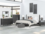 Cadmori Black/White King Upholstered Platform Bed from Ashley - Luna Furniture