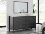 Cadmori Black/White Dresser and Mirror from Ashley Furniture - Luna Furniture
