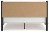 Cadmori Black/White King Upholstered Platform Bed from Ashley - Luna Furniture