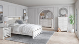 Altyra White Upholstered LED Panel Platform Bedroom Set from Ashley - Luna Furniture