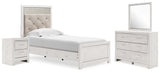 Altyra White Upholstered LED Youth Panel Bedroom Set from Ashley - Luna Furniture