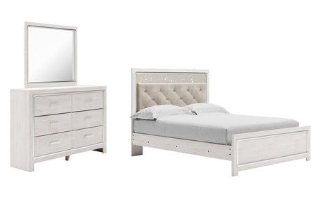 Altyra White Upholstered LED Panel Bedroom Set from Ashley - Luna Furniture