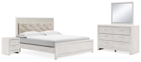 Altyra White Upholstered LED Panel Bedroom Set from Ashley - Luna Furniture