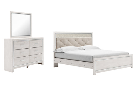 Altyra White Upholstered LED Panel Bedroom Set from Ashley - Luna Furniture
