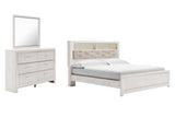 Altyra White King Panel Bookcase Bed, Dresser and Mirror from Ashley - Luna Furniture