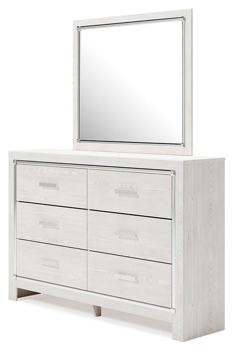 Altyra White King Upholstered Storage Bed, Dresser, Mirror, Chest, and Nightstand from Ashley Furniture - Luna Furniture