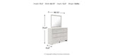 Altyra Queen Upholstered Storage Bed with Mirrored Dresser and Chest in White from Ashley Furniture - Luna Furniture