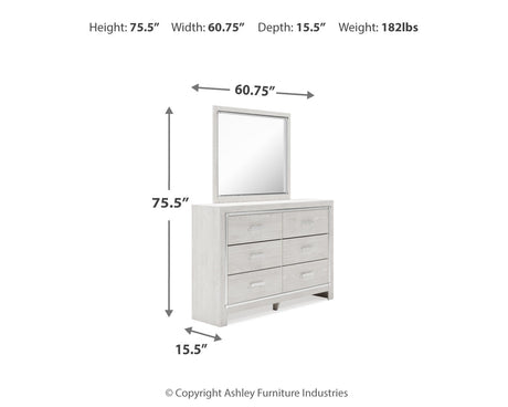 Altyra White Queen Storage Bed, Dresser, Mirror, Chest and Nightstand from Ashley Furniture - Luna Furniture