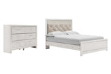 Altyra Queen Panel Bed with Dresser in White from Ashley Furniture - Luna Furniture