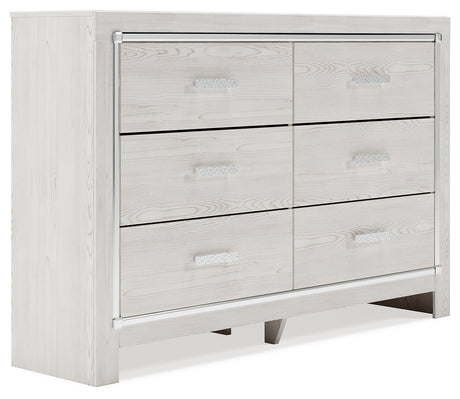 Altyra White Upholstered LED Storage Platform Bedroom Set from Ashley - Luna Furniture