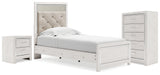 Altyra White Upholstered LED Youth Panel Bedroom Set from Ashley - Luna Furniture