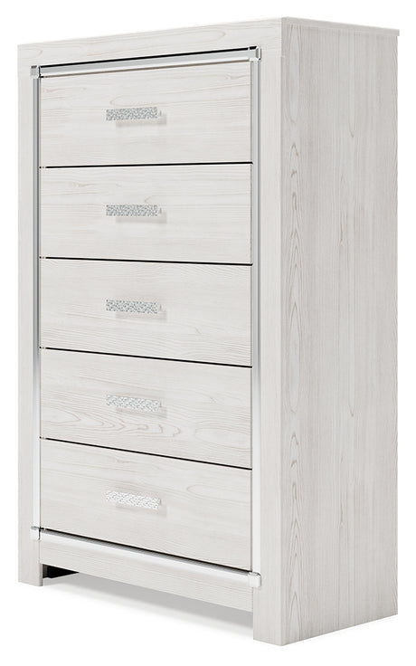 Altyra White Queen Storage Bed, Dresser, Mirror, Chest and Nightstand from Ashley Furniture - Luna Furniture