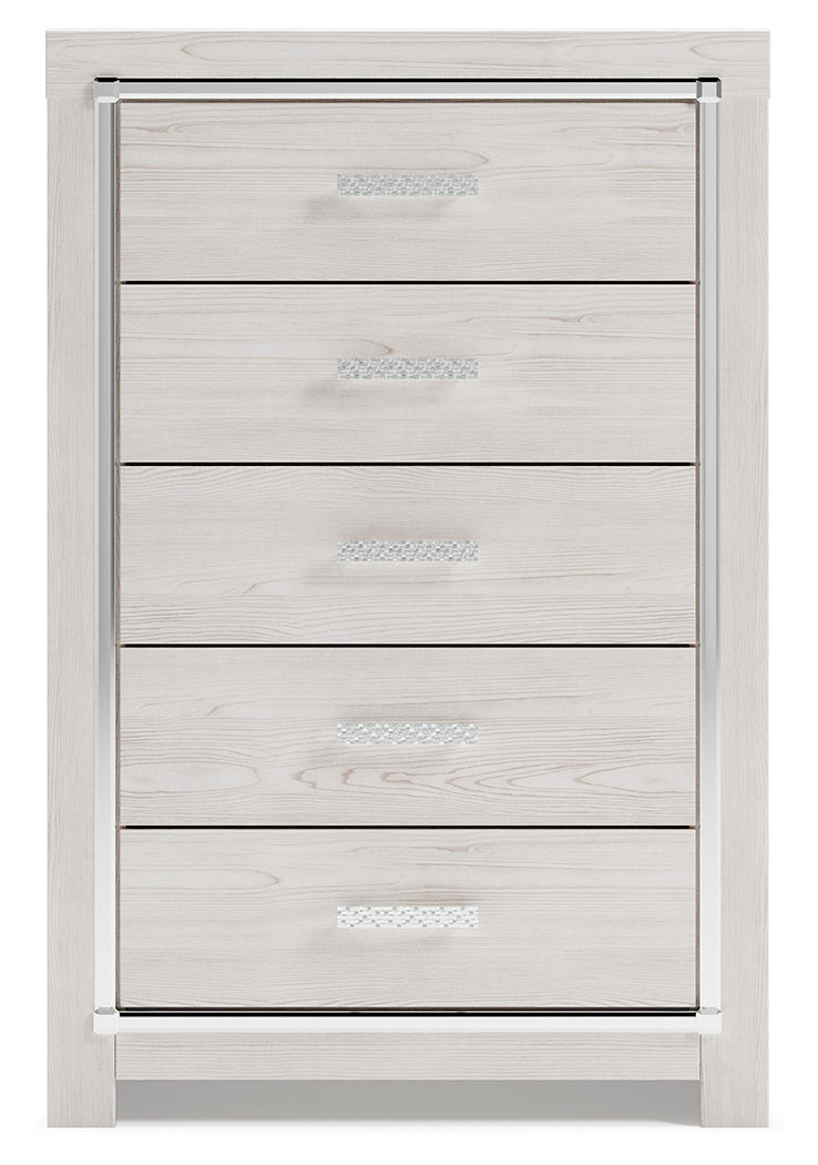 Altyra White Queen Storage Bed, Dresser, Mirror, Chest and Nightstand from Ashley - Luna Furniture
