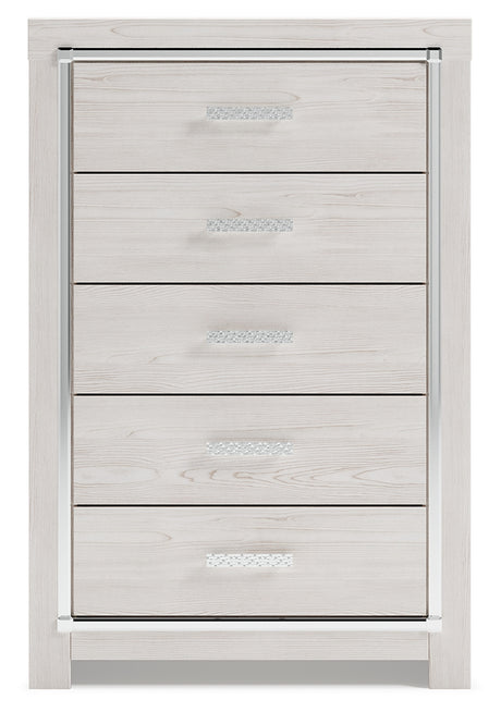 Altyra White Queen Storage Bed, Dresser, Mirror, Chest and Nightstand from Ashley Furniture - Luna Furniture