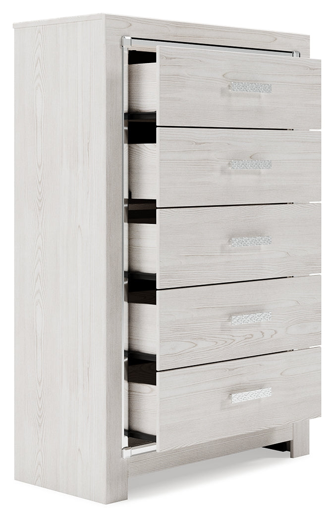 Altyra White Queen Storage Bed, Dresser, Mirror, Chest and Nightstand from Ashley - Luna Furniture