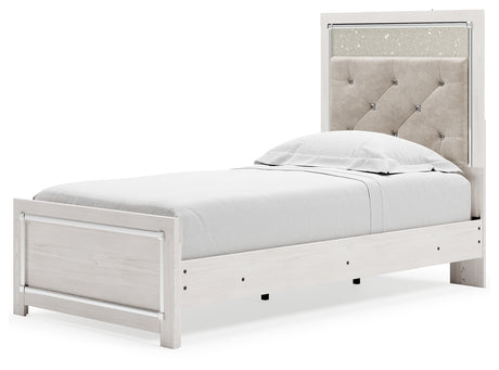 Altyra White Twin Panel Bed, Dresser and Mirror from Ashley - Luna Furniture