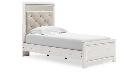 Altyra Twin Upholstered Panel Bed and 2 Nightstands from Ashley - Luna Furniture