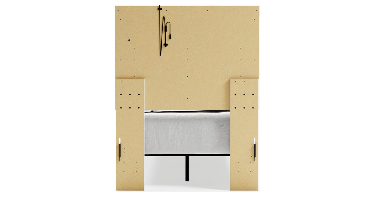 Altyra Twin Upholstered Panel Bed and 2 Nightstands from Ashley - Luna Furniture