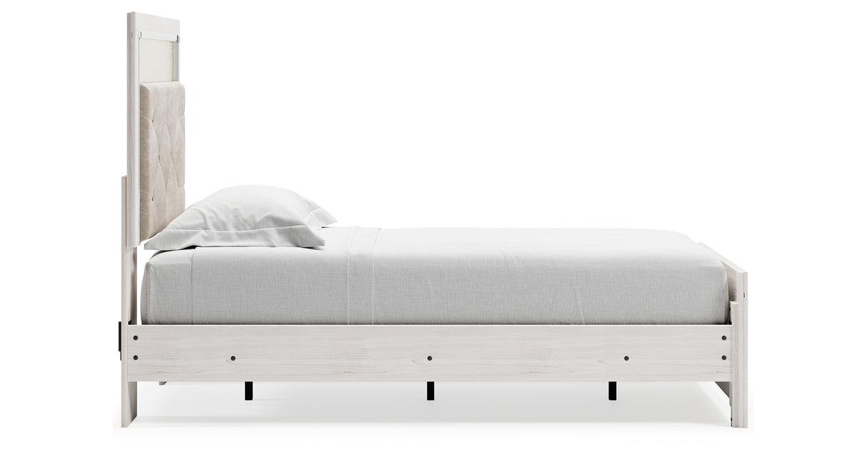 Altyra Twin Upholstered Panel Bed and 2 Nightstands from Ashley - Luna Furniture