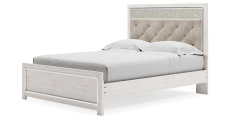 Altyra White Queen Upholstered Platform Bed from Ashley - Luna Furniture