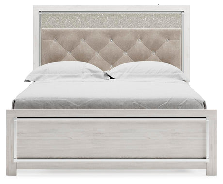 Altyra White Queen Upholstered Platform Bed from Ashley - Luna Furniture