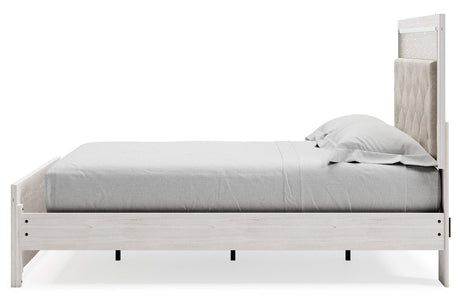 Altyra White Queen Upholstered Platform Bed from Ashley - Luna Furniture