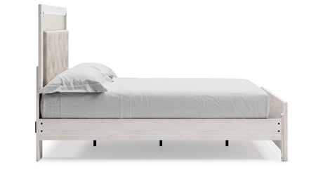 Altyra White Queen Upholstered Platform Bed from Ashley - Luna Furniture