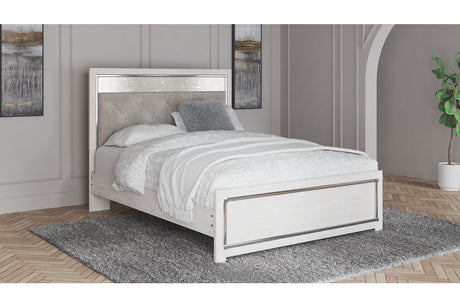 Altyra White Queen Upholstered Platform Bed from Ashley - Luna Furniture