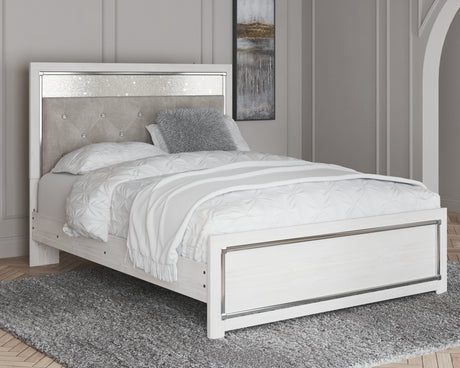 Altyra White Queen Upholstered Panel Bed from Ashley - Luna Furniture