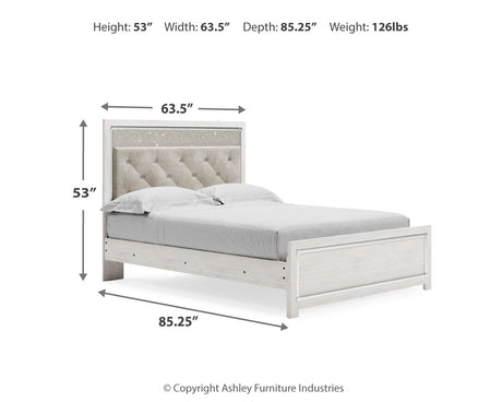 Altyra White Upholstered LED Panel Bedroom Set from Ashley - Luna Furniture