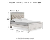 Altyra White Queen Upholstered Panel Bed from Ashley Furniture - Luna Furniture