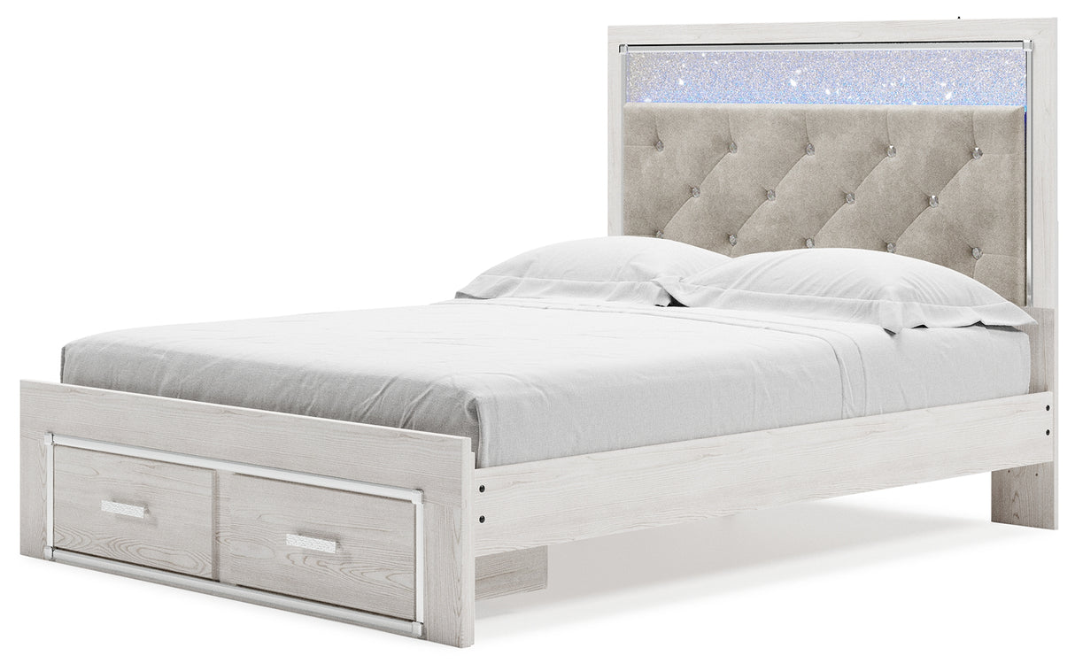 Altyra White Queen Storage Bed, Dresser, Mirror, Chest and Nightstand from Ashley - Luna Furniture