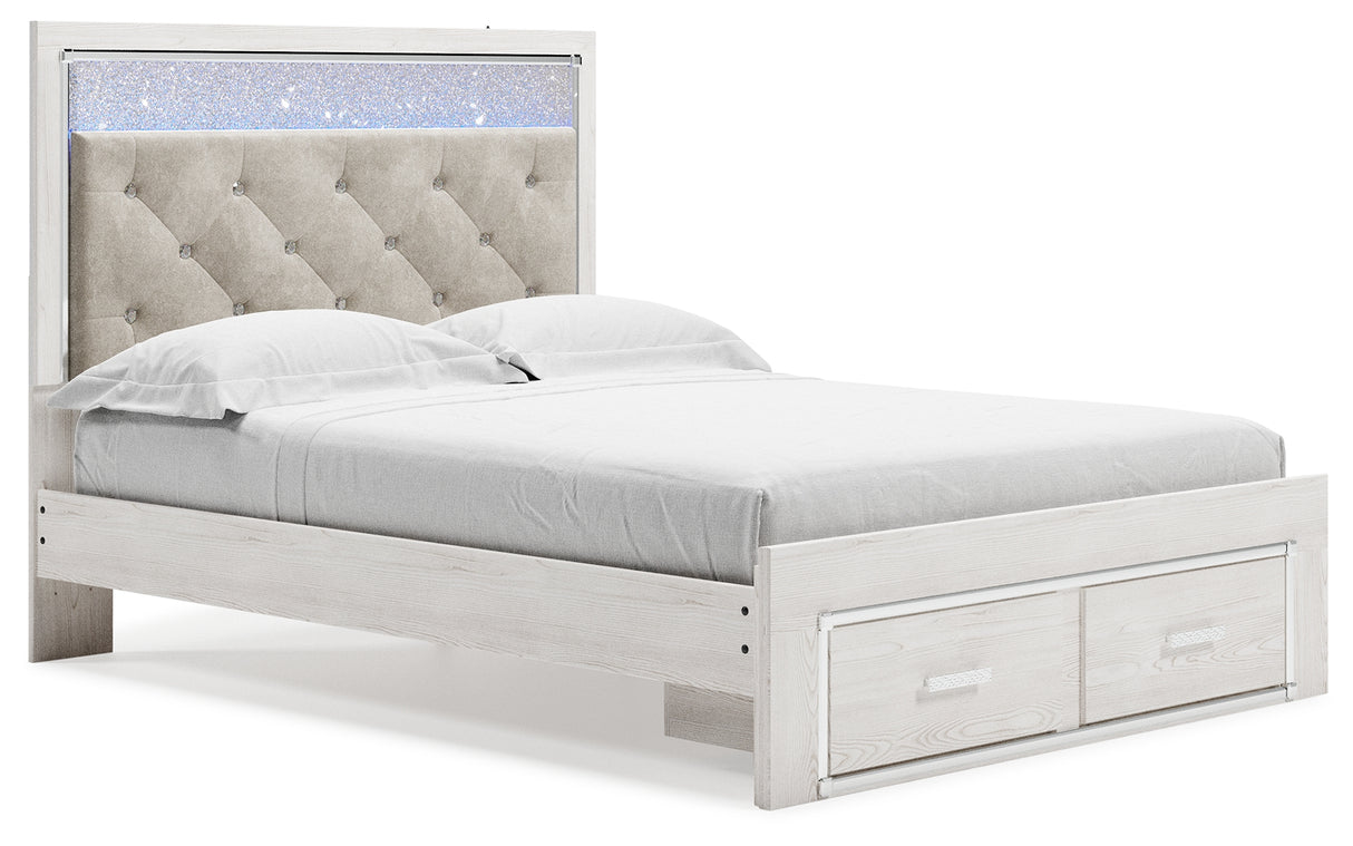 Altyra White Queen Storage Bed, Dresser, Mirror, Chest and Nightstand from Ashley - Luna Furniture