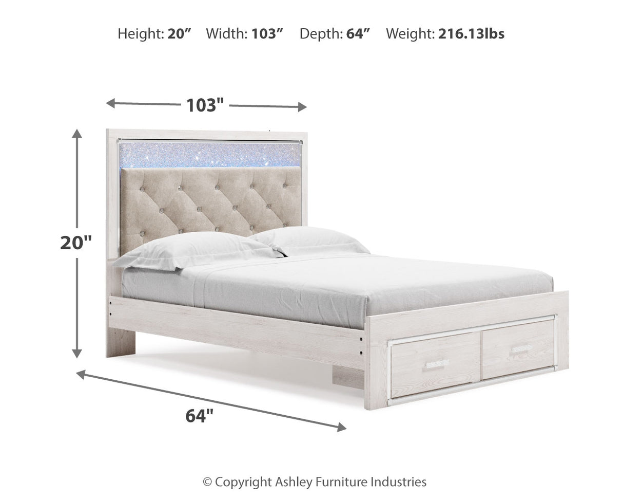 Altyra White Queen Storage Bed, Dresser, Mirror, Chest and Nightstand from Ashley - Luna Furniture