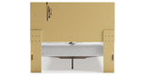 Altyra White Queen Upholstered Storage Platform Bed from Ashley Furniture - Luna Furniture