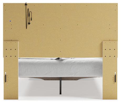 Altyra White Queen Upholstered Storage Platform Bed from Ashley Furniture - Luna Furniture