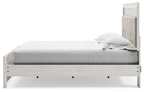 Altyra White King Upholstered Storage Bed with Nightstand from Ashley - Luna Furniture