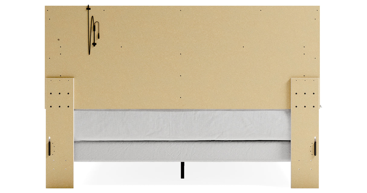 Altyra White King Upholstered Panel Bed from Ashley - Luna Furniture