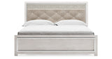 Altyra White King Upholstered Panel Bed from Ashley - Luna Furniture