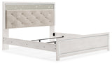 Altyra White Upholstered LED Panel Bedroom Set from Ashley - Luna Furniture