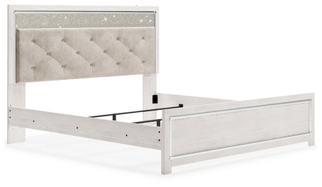 Altyra White Upholstered LED Panel Bedroom Set from Ashley - Luna Furniture